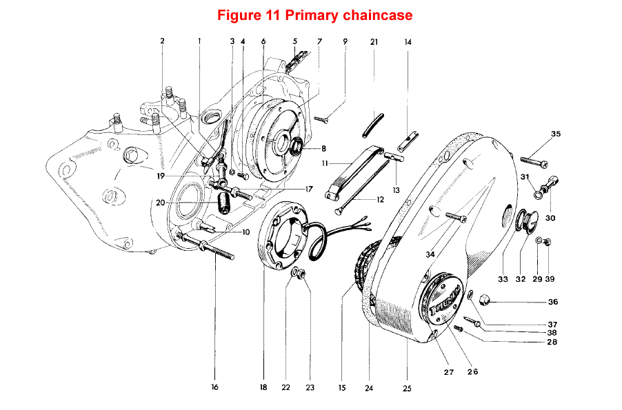 Figure 11, Triumph 650 Primary Chaincase