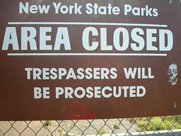 Photo of a No Trespassing sign