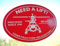 Decal for helicopter service